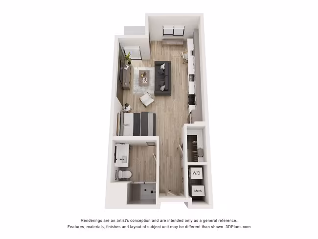 Studio • 1 Bath 428 floor plan